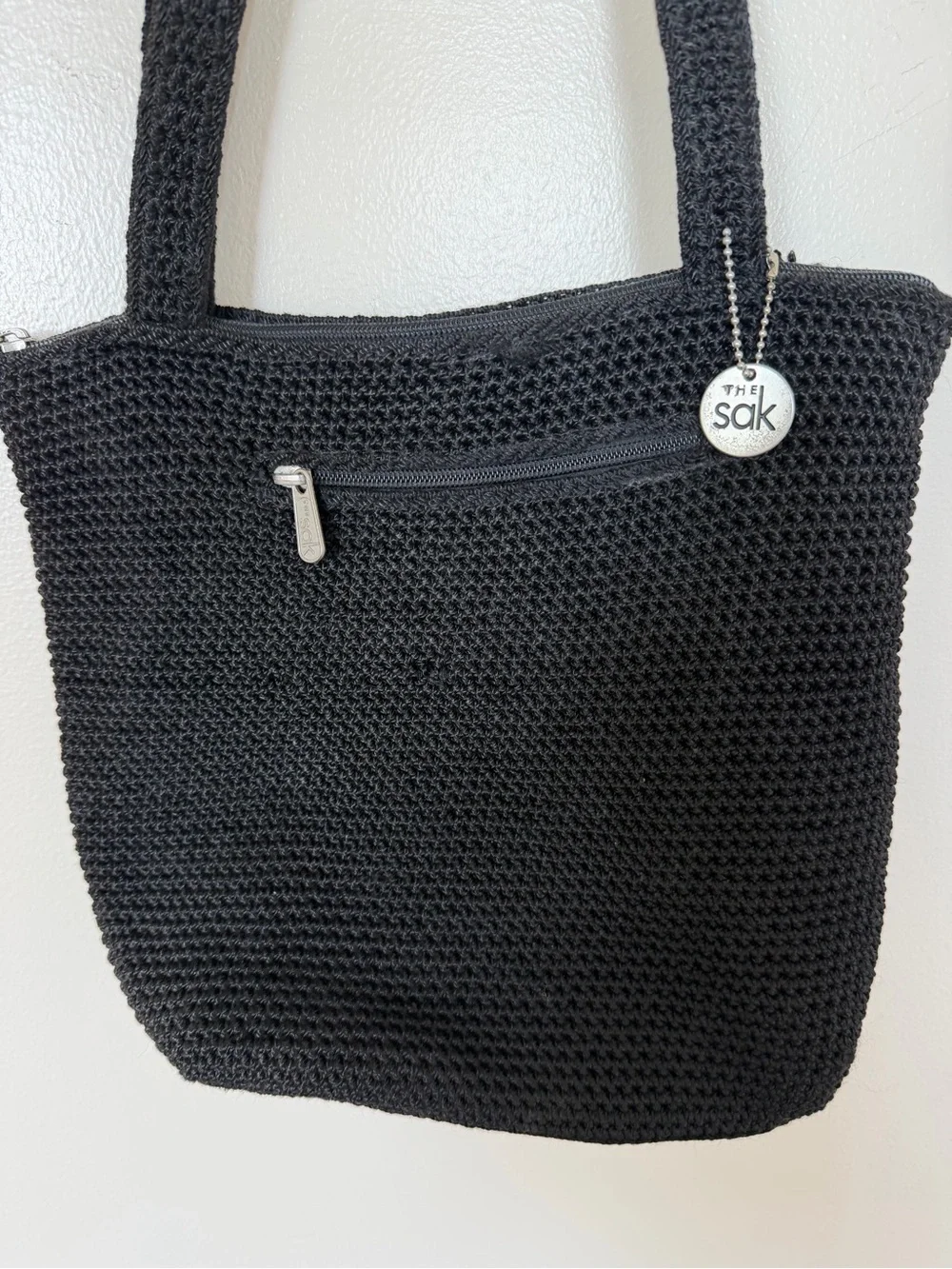 THE SAK Black Knit Shoulder Bag